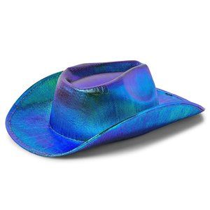 Zodaca Holographic Western Cowboy Hat for Kids Cowgirl Costume Youth Size Small